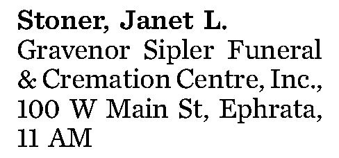 Stoner, Janet L. 