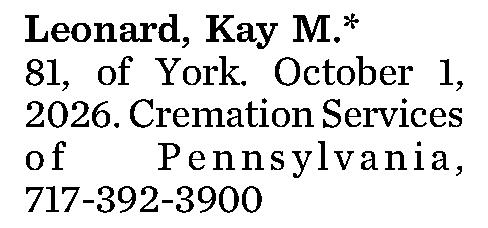 Leonard, Kay M.* 