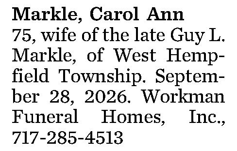 Markle, Carol Ann 