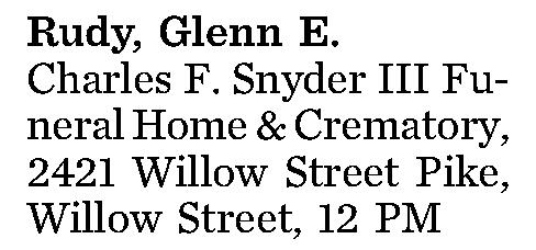 Rudy, Glenn E. 