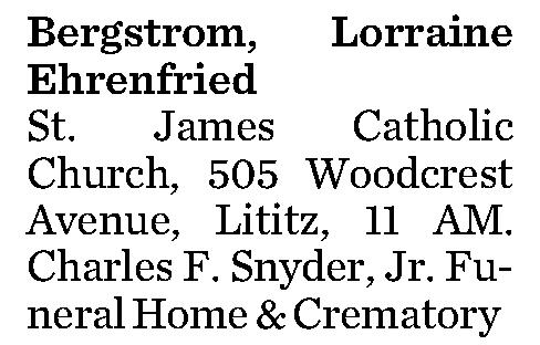 Bergstrom, Lorraine Ehrenfried 