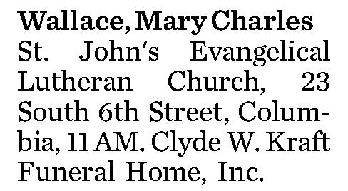 Wallace, Mary Charles 