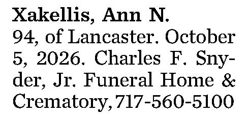 Xakellis, Ann N. 