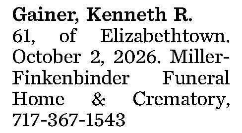 Gainer, Kenneth R. 