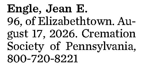 Engle, Jean E. 