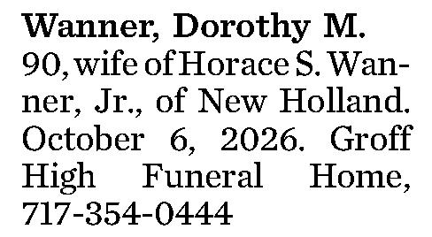 Wanner, Dorothy M. 