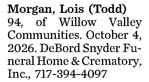 Morgan, Lois (Todd) 