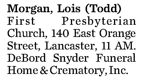 Morgan, Lois (Todd) 