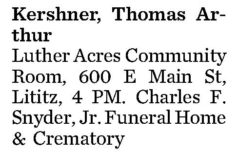 Kershner, Thomas Arthur 