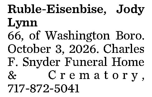 Ruble-Eisenbise, Jody Lynn 