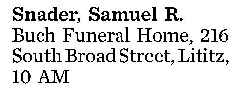 Snader, Samuel R. 