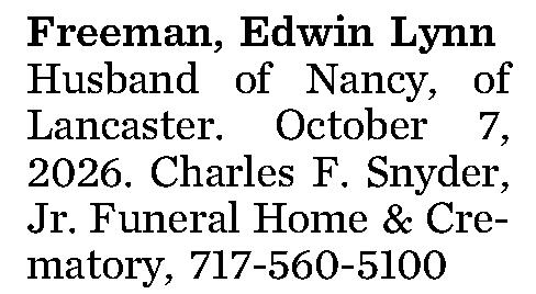 Freeman, Edwin Lynn 