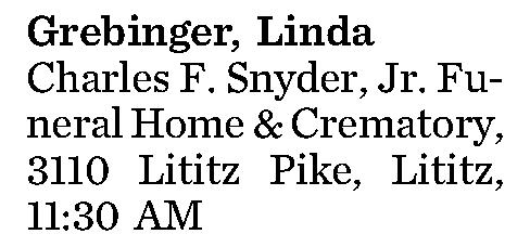 Grebinger, Linda  