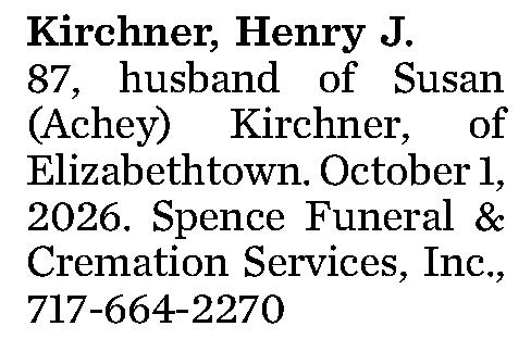 Kirchner, Henry J. 