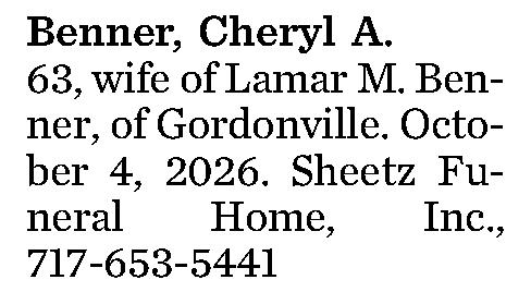 Benner, Cheryl A. 