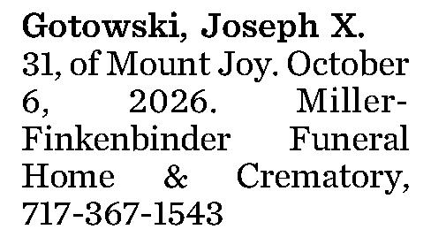 Gotowski, Joseph X. 