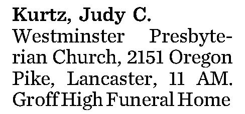Kurtz, Judy C. 