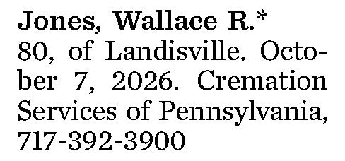 Jones, Wallace R.* 