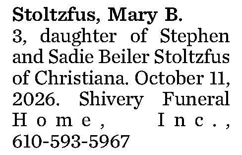 Stoltzfus, Mary B. 