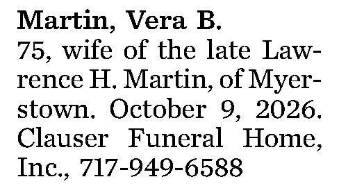 Martin, Vera B. 