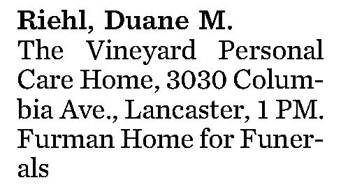Riehl, Duane M. 