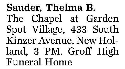 Sauder, Thelma B. 