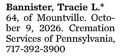 Bannister, Tracie L.* 