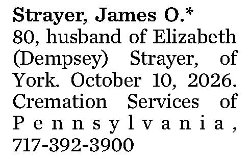 Strayer, James O.* 