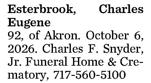 Esterbrook, Charles Eugene 