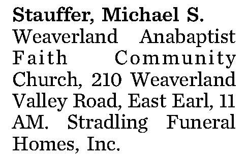 Stauffer, Michael S. 