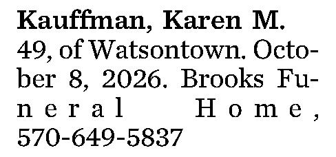 Kauffman, Karen M. 