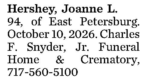 Hershey, Joanne L. 