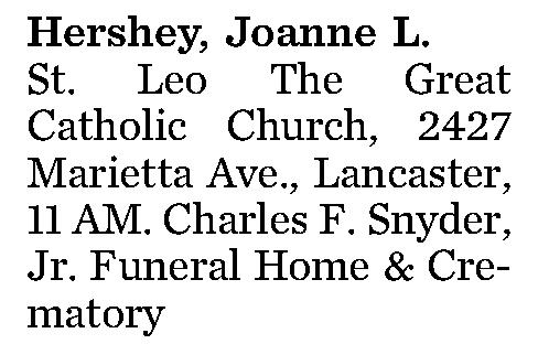 Hershey, Joanne L. 