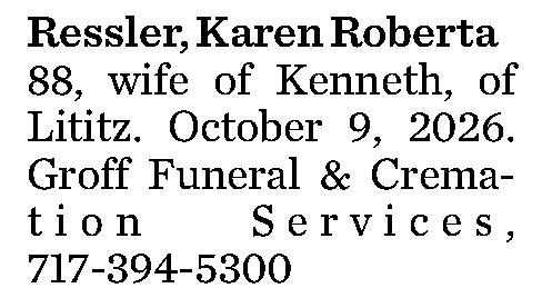 Ressler, Karen Roberta 