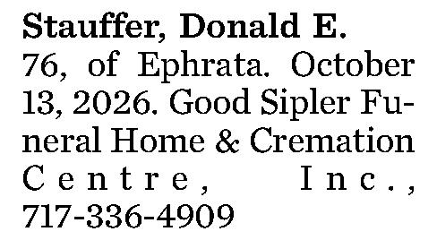 Stauffer, Donald E. 