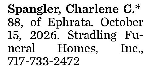 Spangler, Charlene C.* 