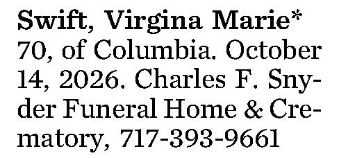 Swift, Virgina Marie* 
