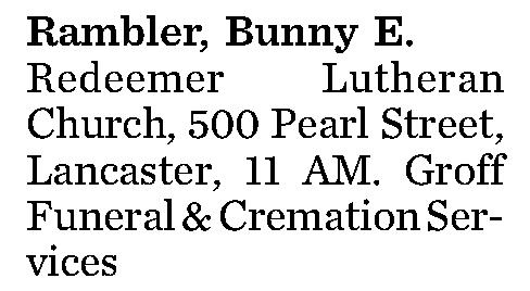 Rambler, Bunny E. 