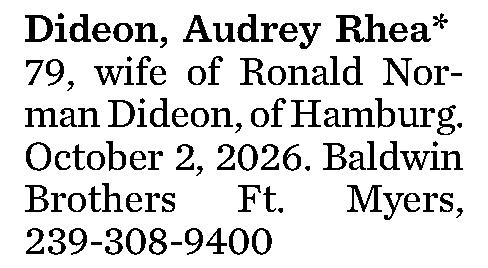 Dideon, Audrey Rhea* 