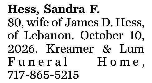 Hess, Sandra F. 