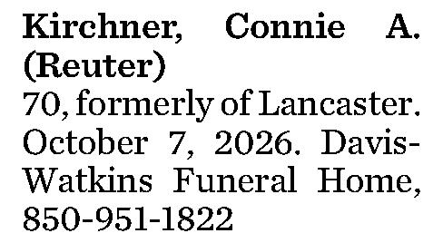 Kirchner, Connie A. 