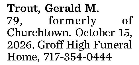 Trout, Gerald M. 