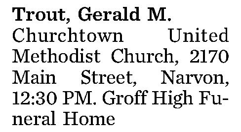 Trout, Gerald M. 