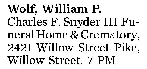 Wolf, William P. 