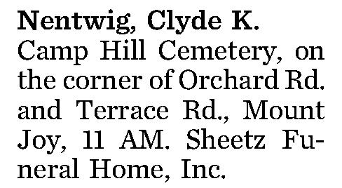 Nentwig, Clyde K. 