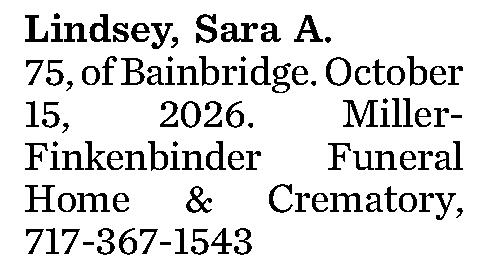 Lindsey, Sara A. 