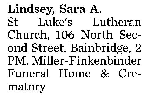 Lindsey, Sara A. 