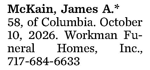 McKain, James A.* 