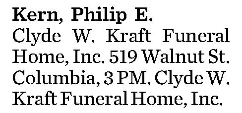Kern, Philip E. 