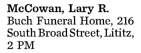 McCowan, Lary R. 